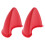 2Pairs Red Tpu Cat Ear Decor Lightweight Motorcycle Accessories 1