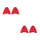 2Pairs Red Tpu Cat Ear Decor Lightweight Motorcycle Accessories 9