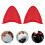 2Pairs Red Tpu Cat Ear Decor Lightweight Motorcycle Accessories 11
