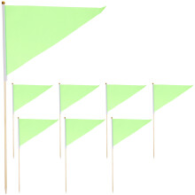 40Pcs Triangular Green Marker Flags Durable Bamboo Polyester for Lawn