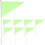 40Pcs Triangular Green Marker Flags Durable Bamboo Polyester for Lawn 1