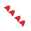 2Pairs Red Tpu Cat Ear Decor Lightweight Motorcycle Accessories 8