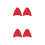 2Pairs Red Tpu Cat Ear Decor Lightweight Motorcycle Accessories 7