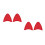 2Pairs Red Tpu Cat Ear Decor Lightweight Motorcycle Accessories 5