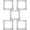 5Pcs Retro Silver Resin Photo Frame Props Decorative Jewelry Display 9