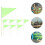 40Pcs Triangular Green Marker Flags Durable Bamboo Polyester for Lawn 7