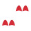 2Pairs Red Tpu Cat Ear Decor Lightweight Motorcycle Accessories 4