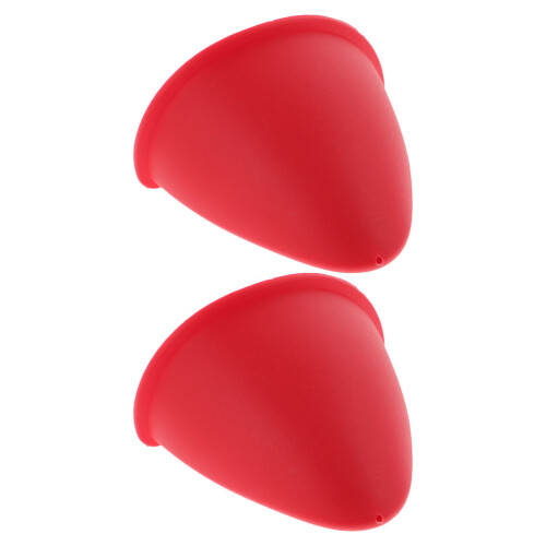 2Pairs Red Tpu Cat Ear Decor Lightweight Motorcycle Accessories 1