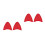 2Pairs Red Tpu Cat Ear Decor Lightweight Motorcycle Accessories 10