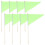40Pcs Triangular Green Marker Flags Durable Bamboo Polyester for Lawn 3