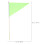 40Pcs Triangular Green Marker Flags Durable Bamboo Polyester for Lawn 4