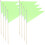 40Pcs Triangular Green Marker Flags Durable Bamboo Polyester for Lawn 10