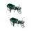 2Ensembles Statue Mini Tricycle Vert Décoration Vintage 9