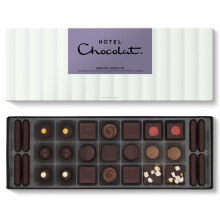 Hotel Chocolat Serious Dark Fix Sleekster - 29 High-Cacao Dark Chocolates, 305g - Suitable for Vegetarians - Chocolate Gifts For Birthday, Thank You,