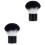 2Pcs Multi-Functional Black Cosmetics Brush Set for Women Makeup 3