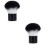 2Pcs Multi-Functional Black Cosmetics Brush Set for Women Makeup 6