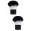 2Pcs Multi-Functional Black Cosmetics Brush Set for Women Makeup 7