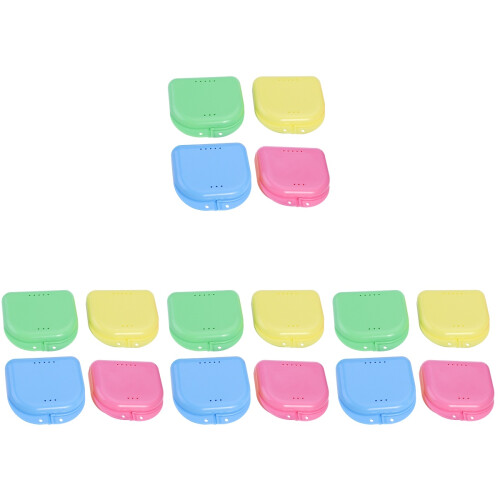 16 Pcs Retainer Cases Orthodontic Storage Boxes Denture Cases 2