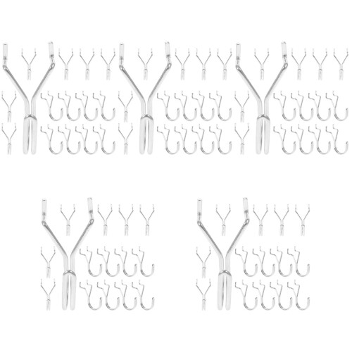 75Pcs Iron Pegboard Hangers Silver Durable Hooks for Garage and Store 2