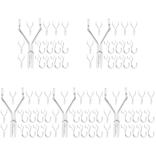 75Pcs Iron Pegboard Hangers Silver Durable Hooks for Garage and Store 1