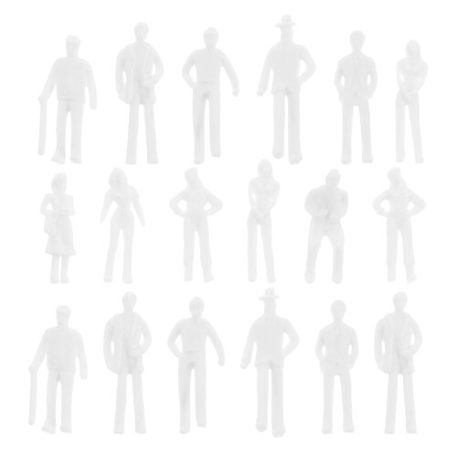 200Pcs Intricate White Plastic Miniature Figures for Sand Table Models