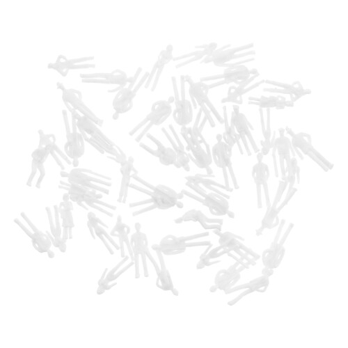 200Pcs Intricate White Plastic Miniature Figures for Sand Table Models 1