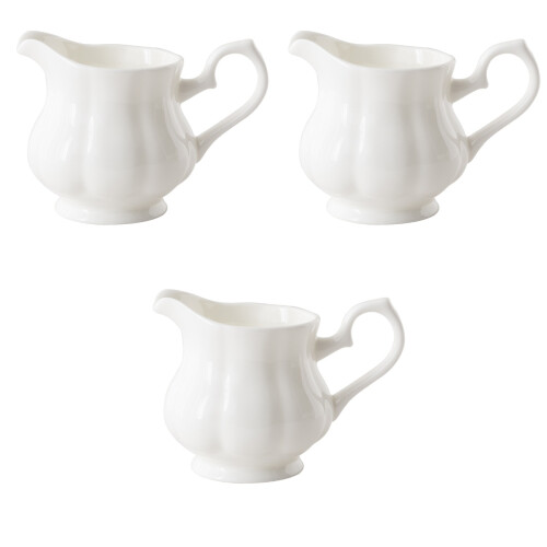 3Pcs White Ceramic Multipurpose Milk Frothing Cups for Home Use 2