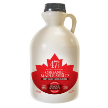 47? North Single Source Organic Maple Sryup Grade A Very Dark 1000ml Strong in taste, perfect for baking, barbeque & coffee!