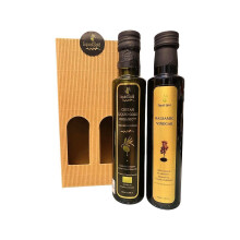 Liquid Gold Gourmet Gift Set - Greek Organic Extra Virgin Olive Oil and Greek Balsamic Vinegar - 2 x 250ml