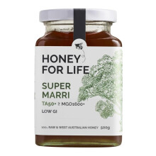 Honey for Life Super Marri TA50+ / MGO 1600+ | Stronger than Manuka Honey Medical Grade | Raw Real Pure Cold Pressed & Unpasteurised Honey in Glass