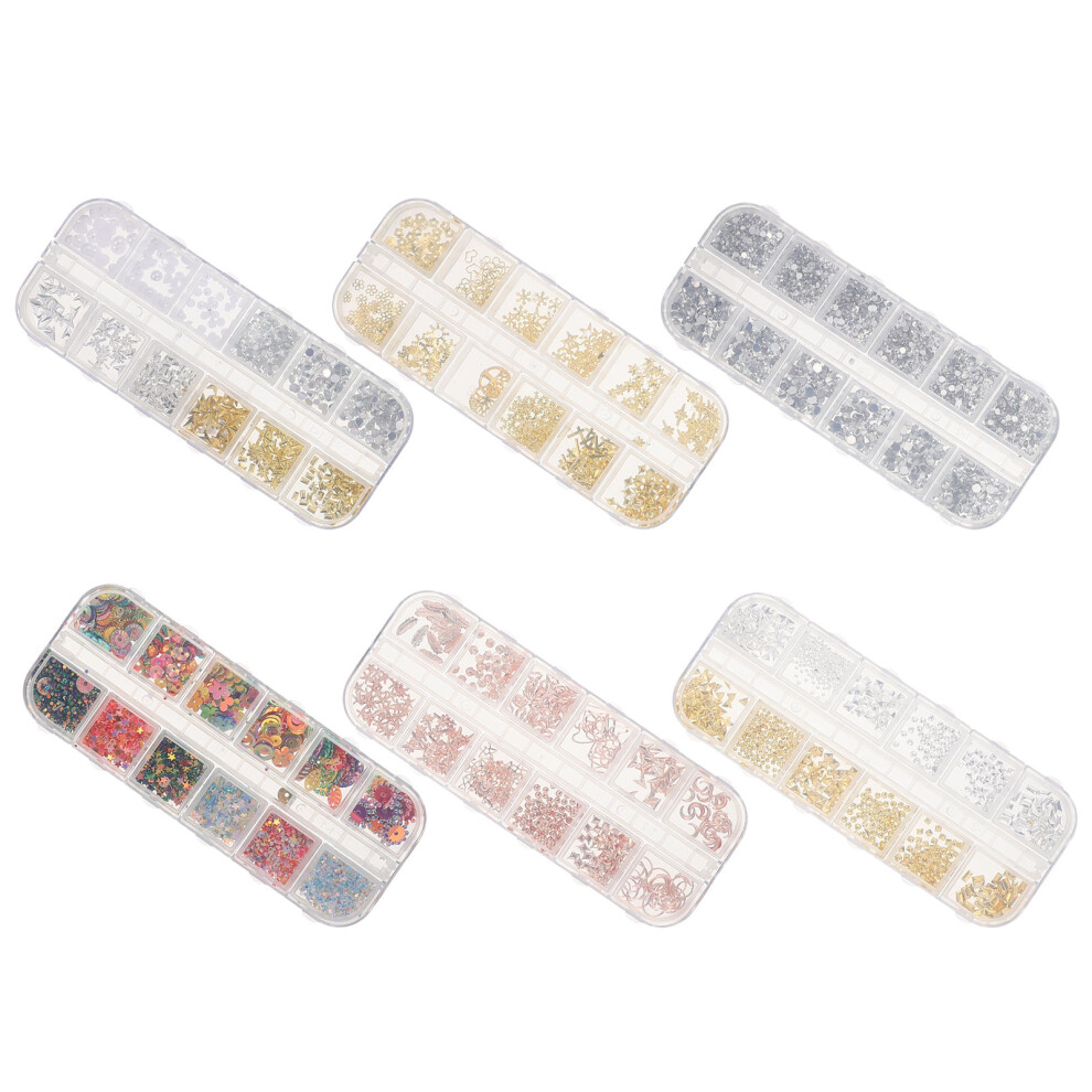 Happyyami 12 Boxes Delicate Shaped Nail Decals For Manicure Art