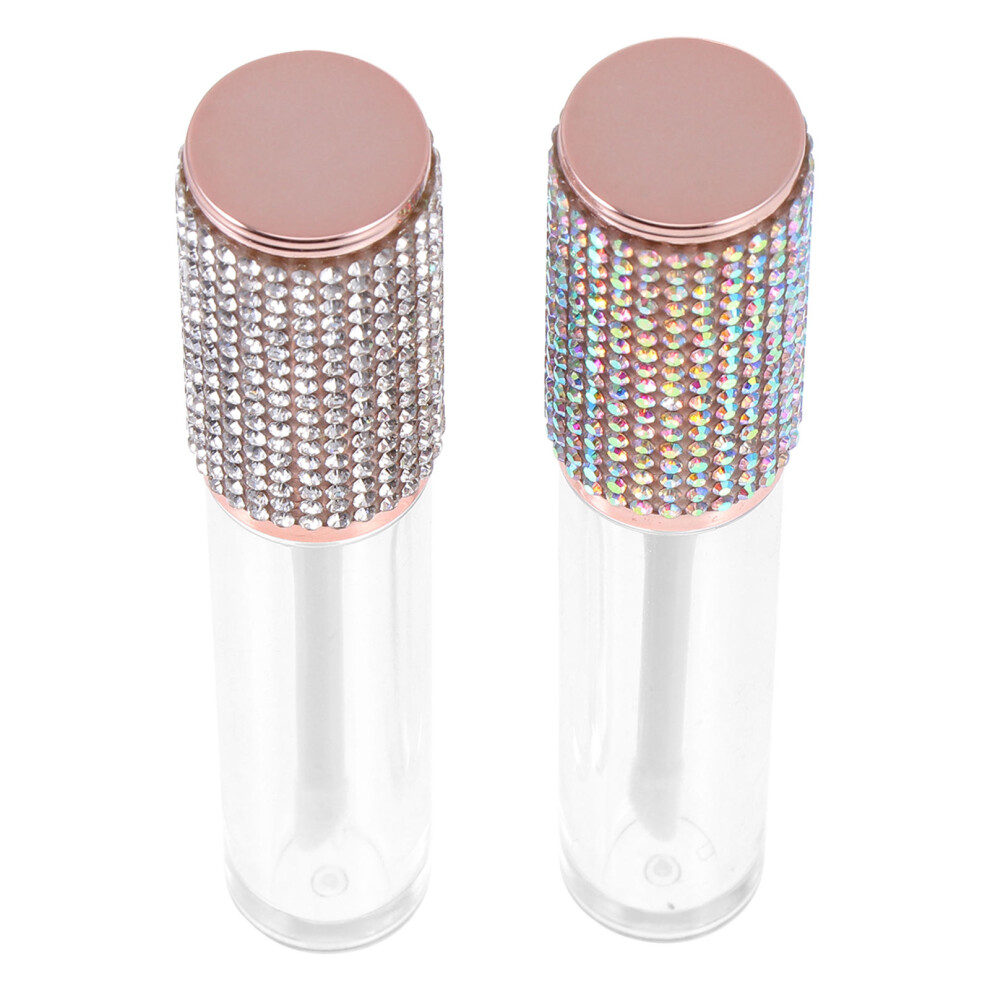 Happyyami 4Pcs Portable Lip Gloss Bottles Abs Material Colorful Lip Balm Tubes