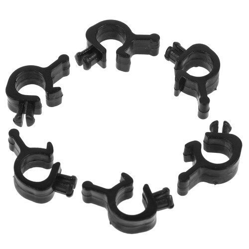50Pcs Hard Hat Flashlight Cable Clip Mount Black Pe Accessories 1
