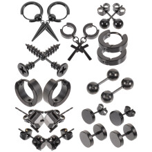 55Pairs Creative Piercing Jewelry Set Ear Studs Nose Rings