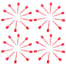 1000Pcs Dark Red Fire Extinguisher Lock Pin Seals Plastic Tamper Ties