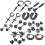 55Pairs Creative Piercing Jewelry Set Ear Studs Nose Rings 2