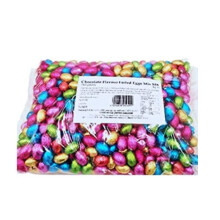 Easter 2025 Chocolate Flavoured Foiled Mini Eggs 3kg With a Thank You Sticker - Bulk of 600 Mini Eggs - Easter Treat - Great for School & Parties