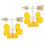 10Pcs Yellow Plastic Wind Vane Kit for Kids Science Teaching and Stem 1
