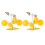 10Pcs Yellow Plastic Wind Vane Kit for Kids Science Teaching and Stem 3