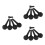 3Sets Viool Stemknoppen Van Hout Met Antislip Ontwerp En Eindpin Set 8