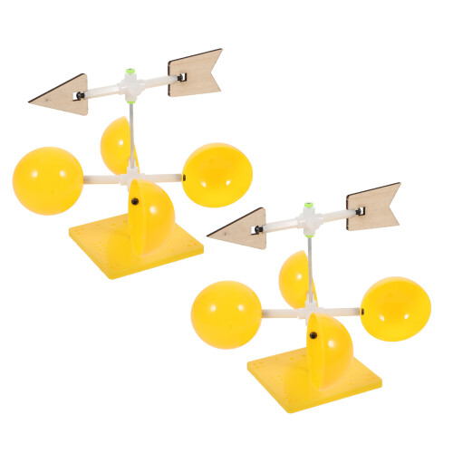 10Pcs Yellow Plastic Wind Vane Kit for Kids Science Teaching and Stem 1