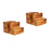 2Pcs Wooden Utensil Organizer Holder Multipurpose Kitchen Storage Box 4