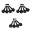 3Sets Viool Stemknoppen Van Hout Met Antislip Ontwerp En Eindpin Set 4