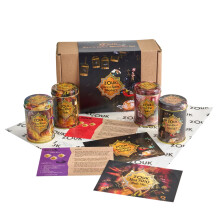 Zouk Fire and Spice Discovery Gift Set | Indian Gift Set | Create Restaurant Quality Food at Home | Hot BBQ Rub, Piri Piri, Tandoori Masala & Pilau