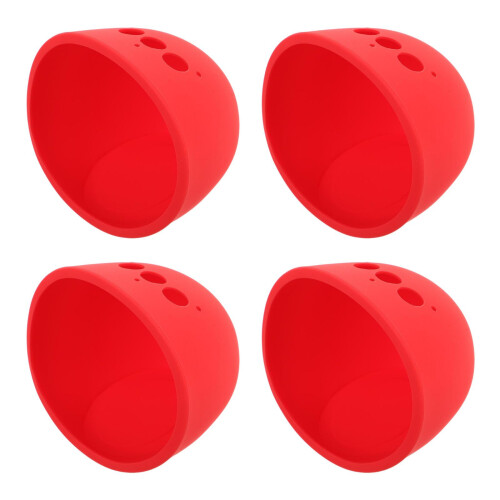 4Pcs Red Silicone Smart Speaker Case Shockproof Dustproof Echo Cover 2