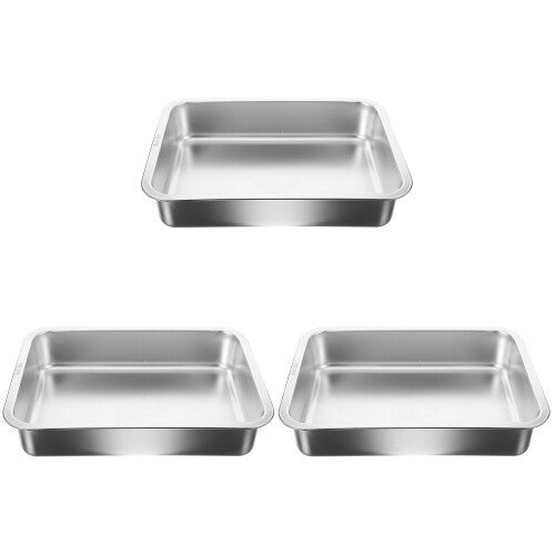 3Pcs Large Capacity Litter Box Sturdy Open Type for Cats 2