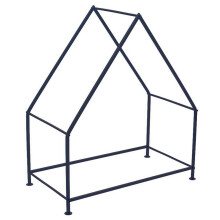 House Log Holder - Iron - L31.5 x W56 x H65 cm - Black