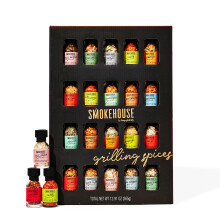Smokehouse by Thoughtfully, Gourmet Ultimate Grilling Spice Set, Grill Seasonings and Rubs Gift Set, Flavors Include Chili Garlic, Italian Seasoning,