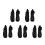 5Paren PU Zwarte Boots Voor Casual Up Pop Schoeisel 7
