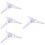 4Pcs White Xmas Tree Stand Plastic Holder for Home Decoration 8